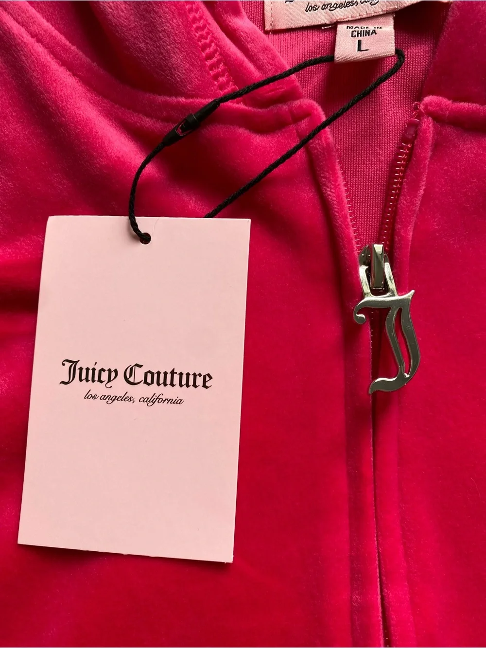 Juicy Couture Velour Short Sleeve Hoodie & Shorts Set in Hot Pink